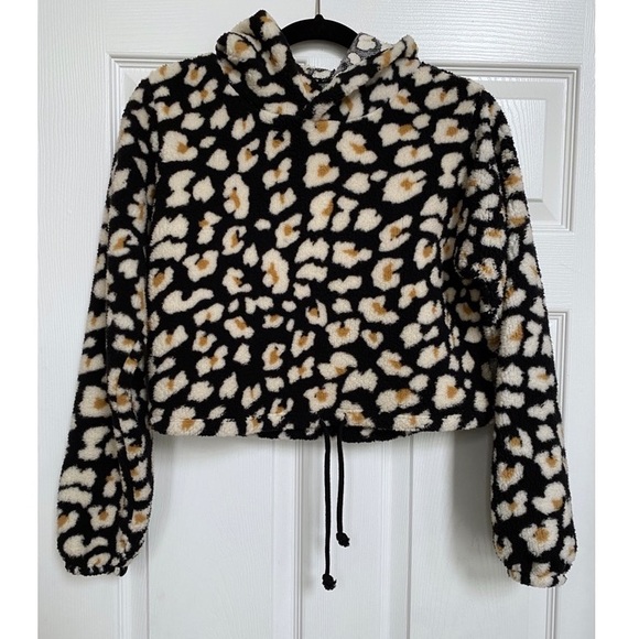 Wild Fable Faux Fur Cropped Hoodie - Size S - Picture 5 of 8